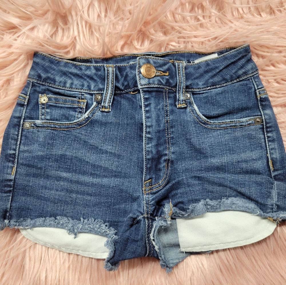 American Eagle Outfitters Hi-Rise Shortie AEO Denim Shorts